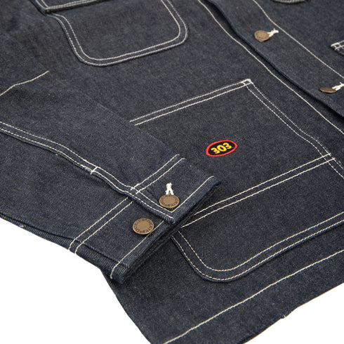 303 Boards - 303 Bird Dog x Dickies 100 Year Denim Chore Coat (Dark Indigo)